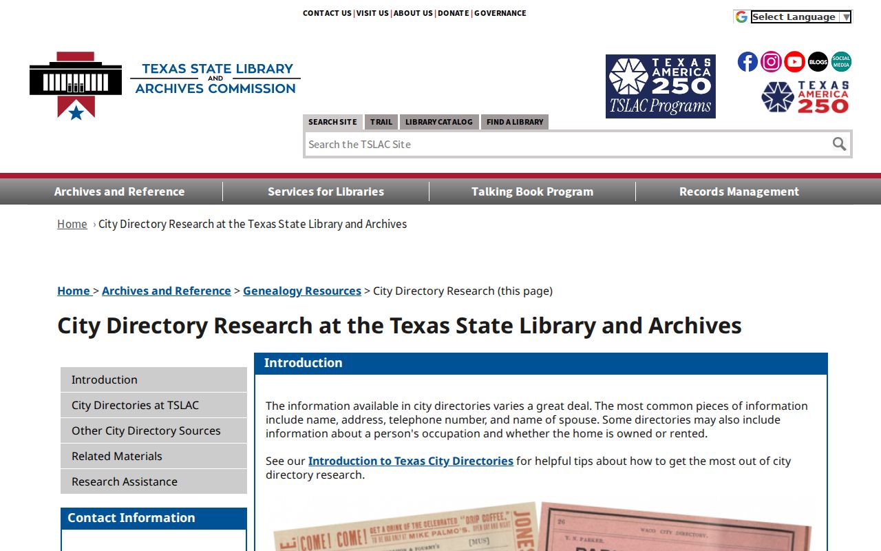 Converse city directory research resource and directory collection paths