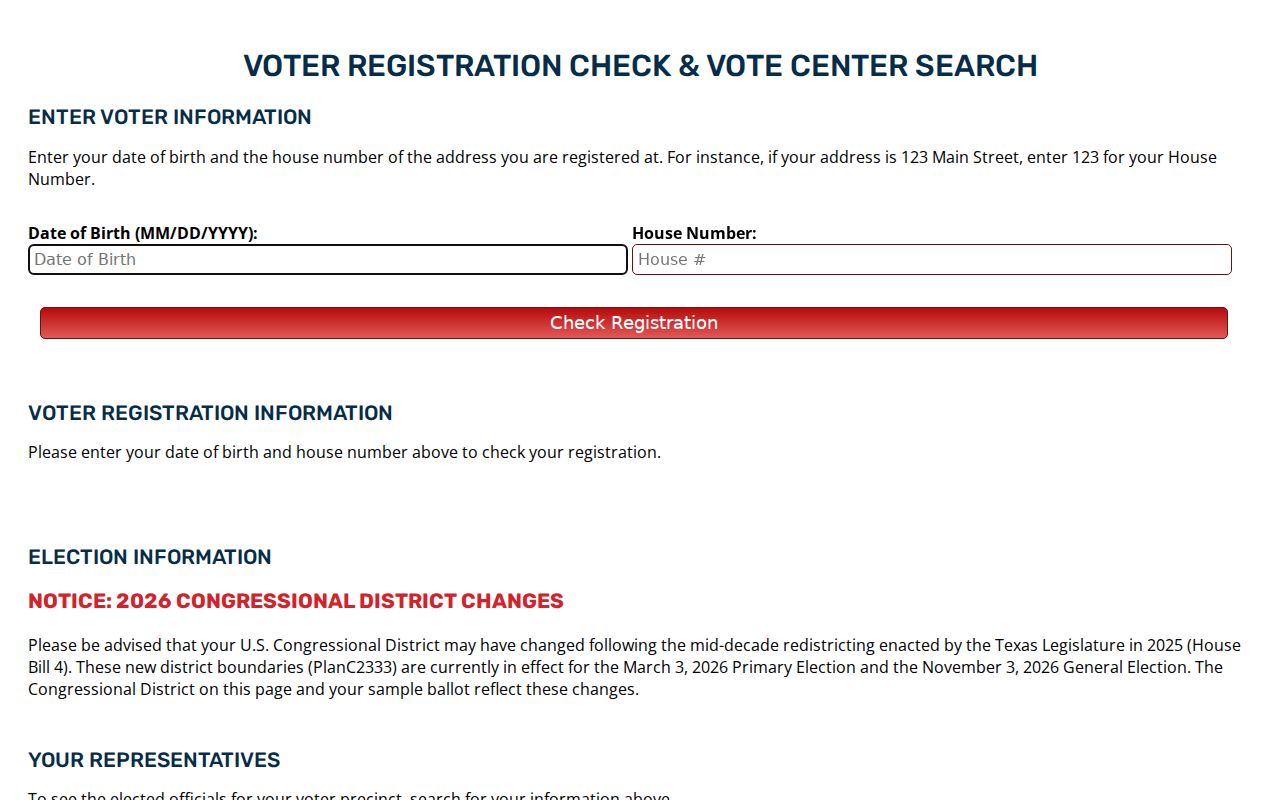 Converse residents directory voter registration check fields