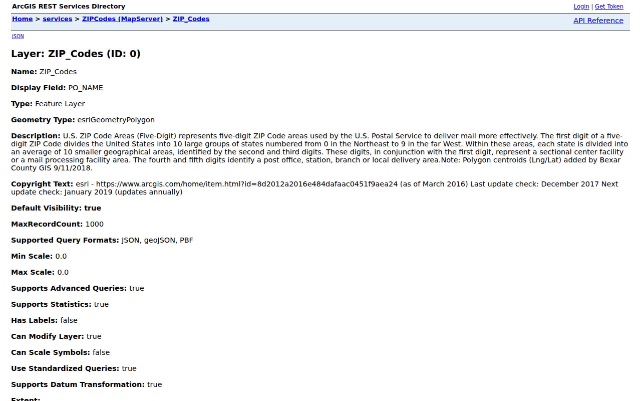 Converse ZIP code directory Bexar ZIP GIS field and polygon service